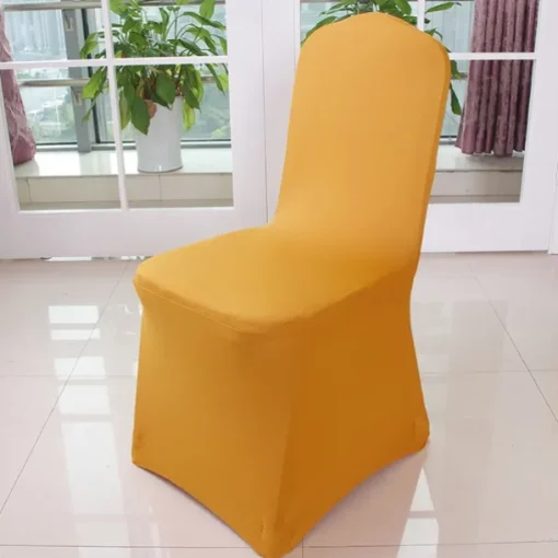Wedding Chair Covers Spandex Banquet Chair Covers Slipcove Flat Front Stretch Spandex Chair Covers for Wedding Banquet Dining Party Decorations