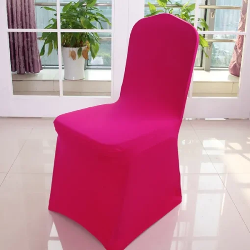 Wedding Chair Covers Spandex Banquet Chair Covers Slipcove Flat Front Stretch Spandex Chair Covers for Wedding Banquet Dining Party Decorations