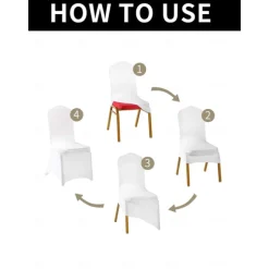 Wedding Chair Covers Stretchable Universal Fit Full Coverage Chair Slipcovers Perfect for Weddings, Banquets, and Events Durable and Wrinkle-Resistant Adds Elegance and Style to Any Occasion