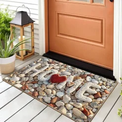Wedding Cobblestone Home Doormat Kitchen Mat Floor Mat Non-Slip Area Rug Oil Proof Rug Indoor Outdoor Mat Bedroom Decor Bathroom Mat Entrance Rug
