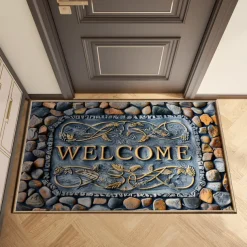 Wedding Cobblestone Home Doormat Kitchen Mat Floor Mat Non-Slip Area Rug Oil Proof Rug Indoor Outdoor Mat Bedroom Decor Bathroom Mat Entrance Rug