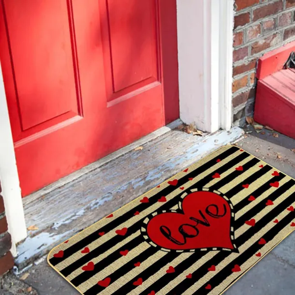 Wedding Heart Doormat Kitchen Mat Floor Mat Non-Slip Area Rug Oil Proof Rug Indoor Outdoor Mat Bedroom Decor Bathroom Mat Entrance Rug