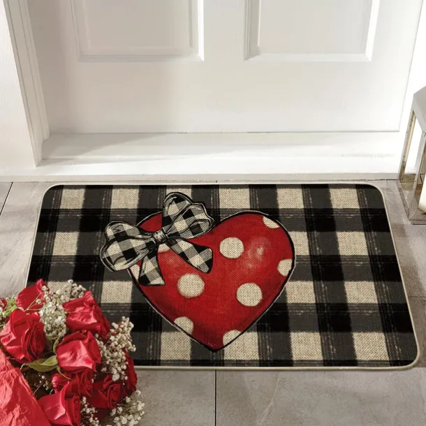 Wedding Heart Doormat Kitchen Mat Floor Mat Non-Slip Area Rug Oil Proof Rug Indoor Outdoor Mat Bedroom Decor Bathroom Mat Entrance Rug