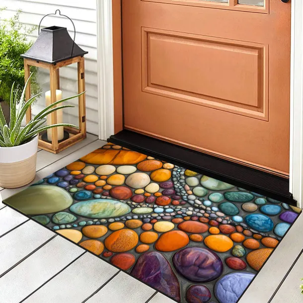 Wedding Love Cobblestone Doormat Kitchen Mat Floor Mat Non-Slip Area Rug Oil Proof Rug Indoor Outdoor Mat Bedroom Decor Bathroom Mat Entrance Rug