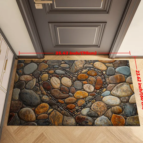 Wedding Love Cobblestone Doormat Kitchen Mat Floor Mat Non-Slip Area Rug Oil Proof Rug Indoor Outdoor Mat Bedroom Decor Bathroom Mat Entrance Rug