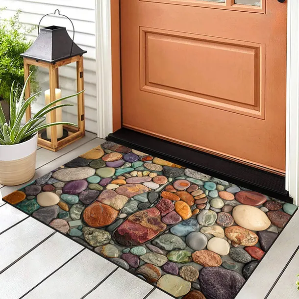 Wedding Love Cobblestone Doormat Kitchen Mat Floor Mat Non-Slip Area Rug Oil Proof Rug Indoor Outdoor Mat Bedroom Decor Bathroom Mat Entrance Rug