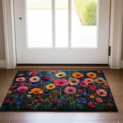 Wedding Oil Painting Flowers Doormat Non-Slip Oil Proof Rug Indoor Outdoor Mat Bedroom Decor Bathroom Mat Entrance Rug Door Mat