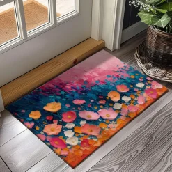Wedding Oil Painting Flowers Doormat Non-Slip Oil Proof Rug Indoor Outdoor Mat Bedroom Decor Bathroom Mat Entrance Rug Door Mat