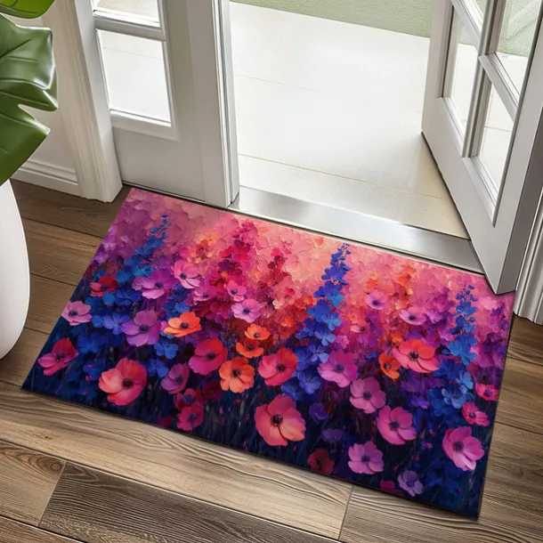 Wedding Oil Painting Flowers Doormat Non-Slip Oil Proof Rug Indoor Outdoor Mat Bedroom Decor Bathroom Mat Entrance Rug Door Mat