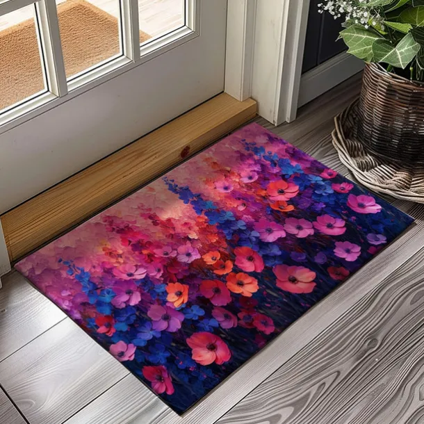 Wedding Oil Painting Flowers Doormat Non-Slip Oil Proof Rug Indoor Outdoor Mat Bedroom Decor Bathroom Mat Entrance Rug Door Mat
