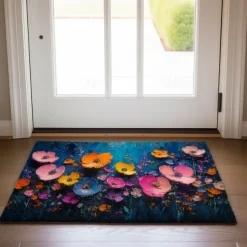 Wedding Oil Painting Flowers Doormat Non-Slip Oil Proof Rug Indoor Outdoor Mat Bedroom Decor Bathroom Mat Entrance Rug Door Mat