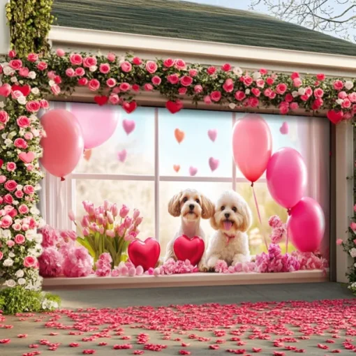 Wedding Outdoor Decorations Garage Door Cover Banner Large Backdrop Decoration for Outdoor Garage Door Home Wall Decorations Event Party Parade