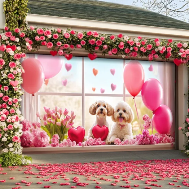 Wedding Outdoor Decorations Garage Door Cover Banner Large Backdrop Decoration for Outdoor Garage Door Home Wall Decorations Event Party Parade