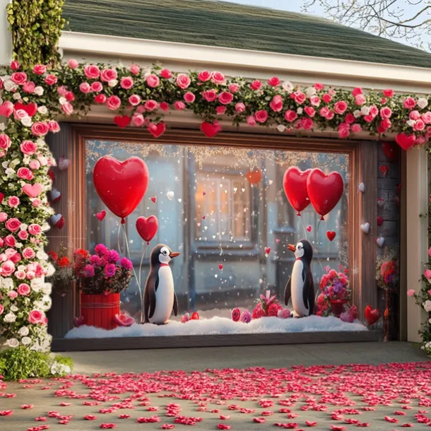 Wedding Outdoor Decorations Garage Door Cover Banner Large Backdrop Decoration for Outdoor Garage Door Home Wall Decorations Event Party Parade