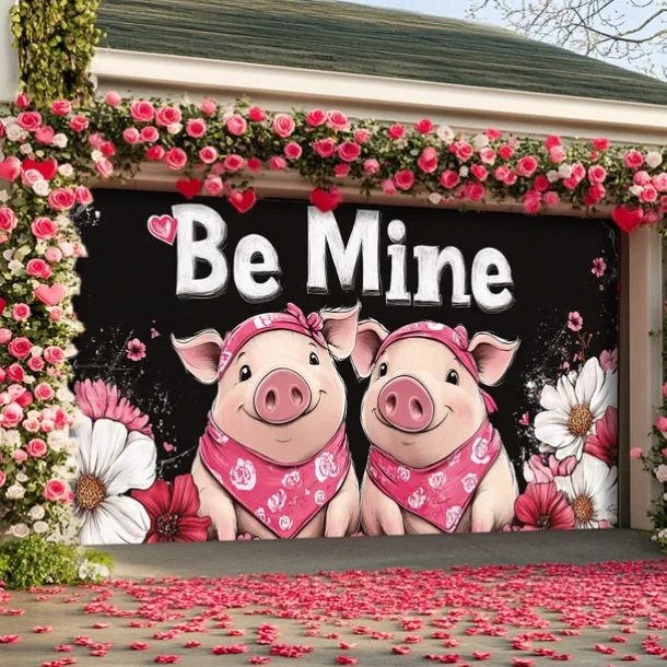 Wedding Outdoor Decorations Garage Door Cover Banner Large Backdrop Decoration for Outdoor Garage Door Home Wall Decorations Event Party Parade