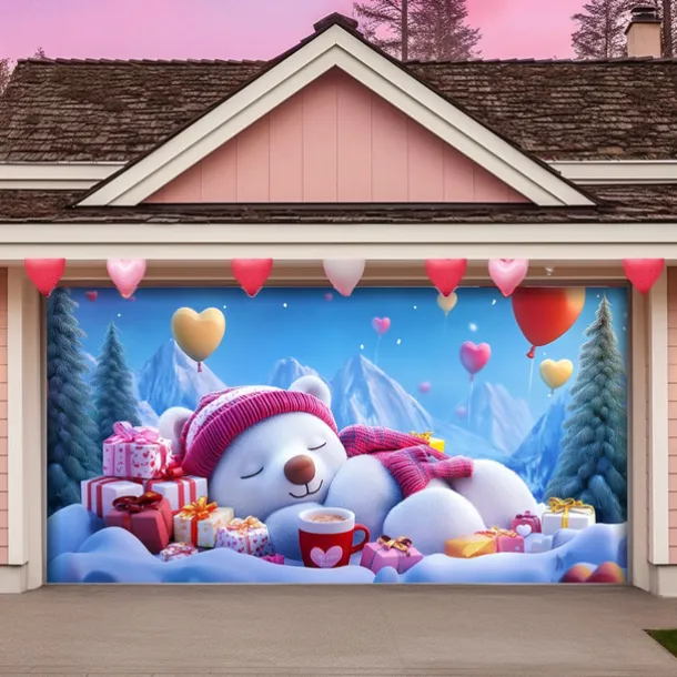 Wedding Outdoor Decorations Garage Door Cover Banner Large Backdrop Decoration for Outdoor Garage Door Home Wall Decorations Event Party Parade