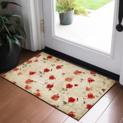 Wedding Red Hearts Doormat Non-Slip Oil Proof Rug Indoor Outdoor Mat Bedroom Decor Bathroom Mat Entrance Rug Door Mat
