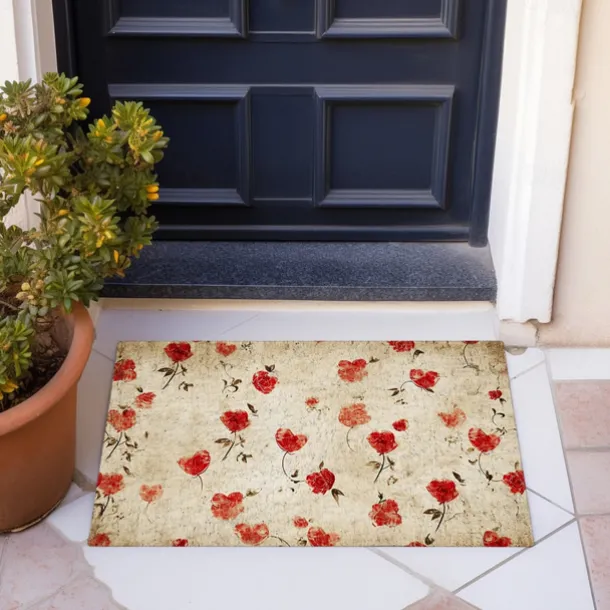 Wedding Red Hearts Doormat Non-Slip Oil Proof Rug Indoor Outdoor Mat Bedroom Decor Bathroom Mat Entrance Rug Door Mat