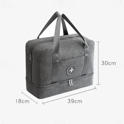 Weekender Bag Travel Duffel Bag with Shoe Compartment, Gym Bag with Wet Dry Separation for Women Men, Large Capacity Handheld Waterproof Travel Bag, Wet-Dry Separation for Beach and Gym
