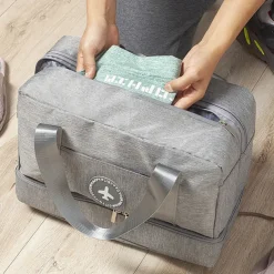 Weekender Bag Travel Duffel Bag with Shoe Compartment, Gym Bag with Wet Dry Separation for Women Men, Waterproof Luggage Bag with Wet-Dry Separation, Beach, Swimming & Fitness Organizer