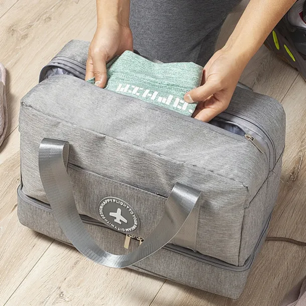 Weekender Bag Travel Duffel Bag with Shoe Compartment, Gym Bag with Wet Dry Separation for Women Men, Waterproof Luggage Bag with Wet-Dry Separation, Beach, Swimming & Fitness Organizer