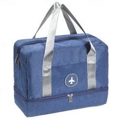 Weekender Bag Travel Duffel Bag with Shoe Compartment, Gym Bag with Wet Dry Separation for Women Men, Waterproof Luggage Bag with Wet-Dry Separation, Beach, Swimming & Fitness Organizer