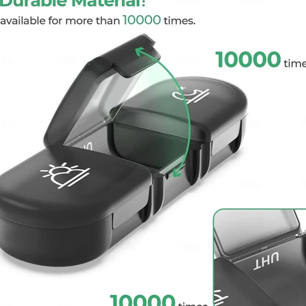 Weekly Pill Organizer 3 Times a DayPortable Travel Pill Box 7 Day with Large Pill Containers Light-Proof Pill Case for Vitamins