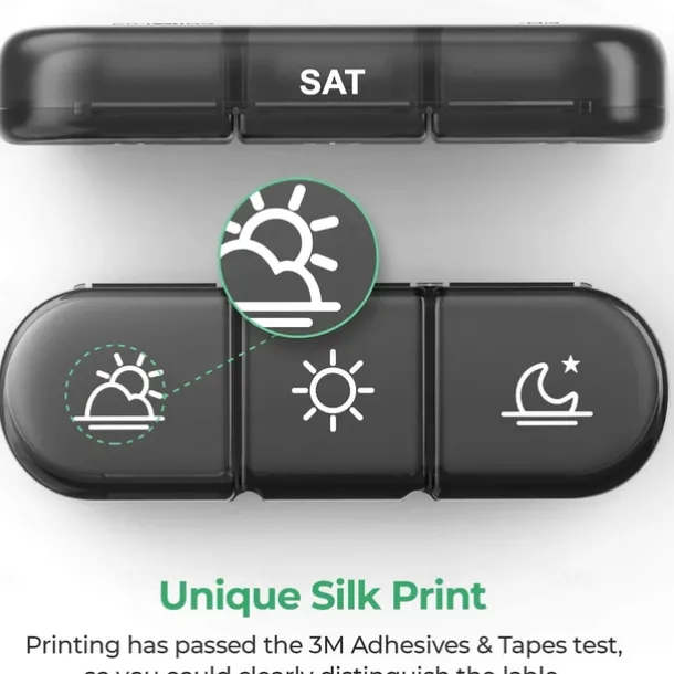 Weekly Pill Organizer 3 Times a DayPortable Travel Pill Box 7 Day with Large Pill Containers Light-Proof Pill Case for Vitamins