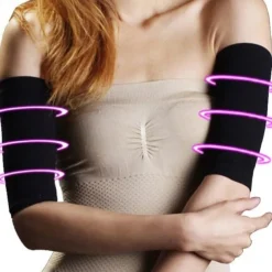 Weight Loss Arm Sleeves (Fit Up To 70kg) Shaper Massage Sleeves For Slimming Arms Fat Burning Running Arm Wraps