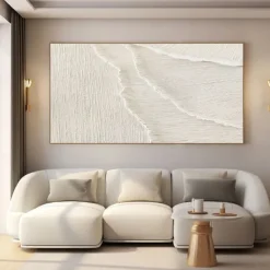 White textured oil painting handmade wall art Black and white Abstract art painting hand painted Black and white Painting Black and white wall art Black and white 3D textured wall art painting