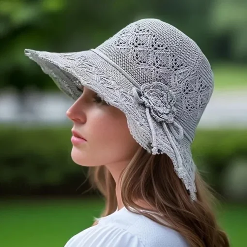 Wide Brim Straw Sun Hat for Women, Floppy Beach Hat with Bowknot, UV Protection Summer Hat, Foldable Outdoor Travel Visor