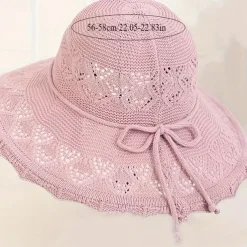 Wide Brim UPF Sun Hat, Elegant Women's Breathable Foldable Beach Hat, Hand Washable, Summer Large Travel Sunshade Hat