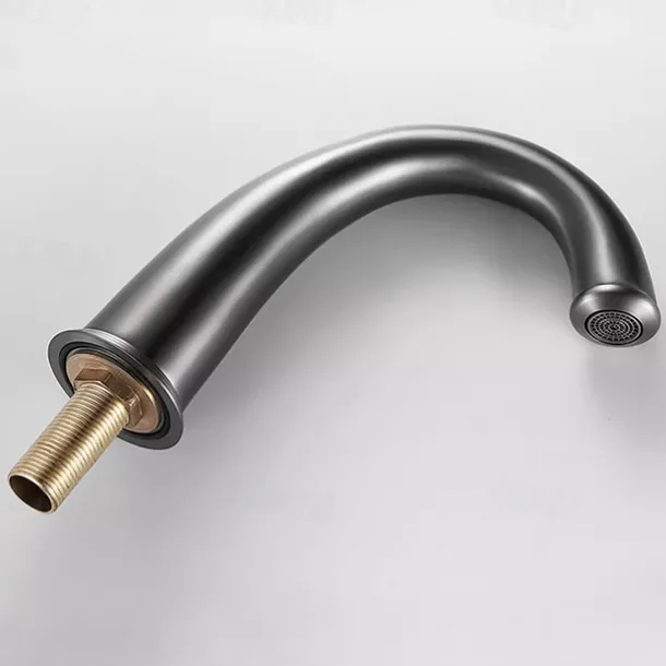 Widespread Bathroom Faucet Sink Mixer Basin Taps, Twin Handle Vessel Tap with Cold and Hot Hose