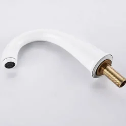 Widespread Bathroom Faucet Sink Mixer Basin Taps, Twin Handle Vessel Tap with Cold and Hot Hose