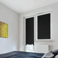 Window Blinds Self-Adhesive Quick Fix Pleated Shades for Bathroom Room