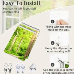 Window Landscape Wall Tapestry Art Decor Blanket Curtain Picnic Tablecloth Hanging Home Bedroom Living Room Dorm Decoration Polyester Forest