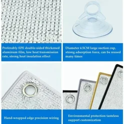 Window Sun Shade Film Home Sunshade Protector Pad Aluminum Foil Anti-UV Sunshine Room Balcony Insulation Film Shading Board