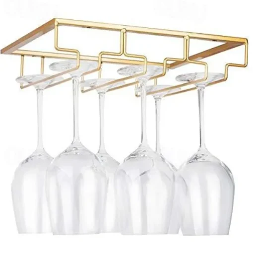Wine Glass Rack Upside Down Wine Cabinet Goblet 3 to 5 Slot Wine Storage for Cabinet Shelf Hanger