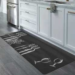 Wine Glasses Area Rug Kitchen Rug Mat Non-Slip Oil Proof Floor Mat Livingroom Rug Indoor Outdoor Mat Bedroom Decor Bathroom Mat Entrance Rug Door Mat
