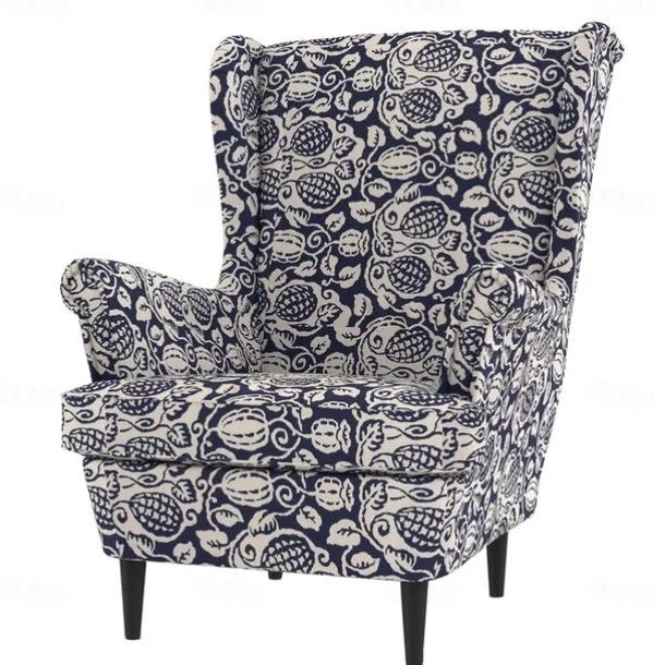Wingback Chair Cover 100% Cotton with Armrest Cover Floral Quilted Slipcovers Single Seat STANDcover LITB PRIME cover