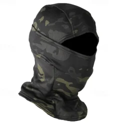 Winter Windproof Warm Tactical Camouflage Balaclava Hat, Plus Velvet Warm Balaclava, For Cycling, Driving, Skiing
