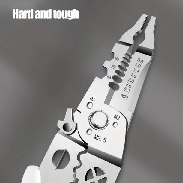 Wire Stripper, Multifunctional Metal Lock Cutting Sharp Wire Cutting Pliers, Used For Household Appliance Repair, Mechanical Repair, Electrician Wire Cutting, Crimping, Splitting, Winding