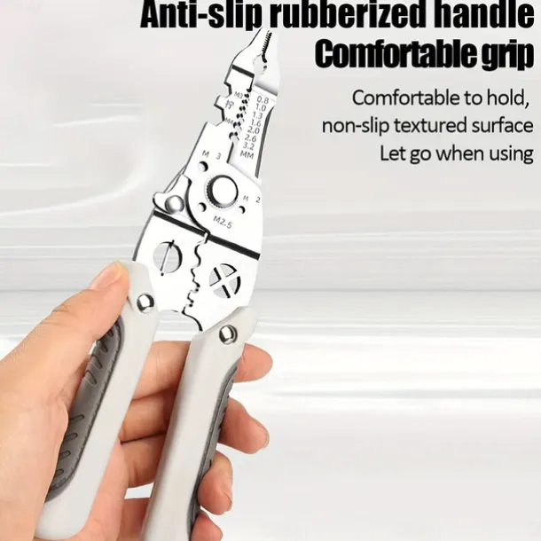 Wire Stripper, Multifunctional Metal Lock Cutting Sharp Wire Cutting Pliers, Used For Household Appliance Repair, Mechanical Repair, Electrician Wire Cutting, Crimping, Splitting, Winding