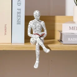 Woman Reading Paper Statuette Pulp Molding Statuette Innovative Reading Ornaments Ornament Bookshelf Decoration