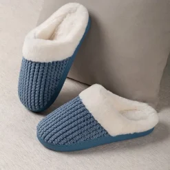 Women's Memory Foam Slippers Fuzzy, Non-Slip, Autumn Winter Warm Fluffy Plush House Slippers for Bedroom
