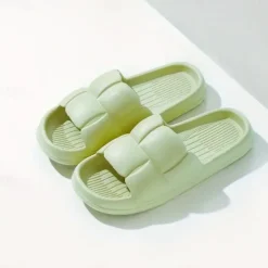 Women's Platform Cloud Slippers Solid Color Open Toe Non-slip Slides Shoes Indoor Bathroom Shoes