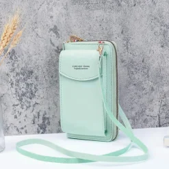 Women's PU Leather Crossbody Bags Large Capacity Zipper Purse Clutch Phone Wallet Shoulder Bag