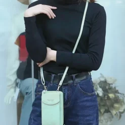 Women's PU Leather Crossbody Bags Large Capacity Zipper Purse Clutch Phone Wallet Shoulder Bag