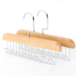 Wood Belt Scarf Neckties Hanger Scarves Holder Metal Clothes Storage Hanger Rack Towel Shelf Closet Storage Organizer Supplies