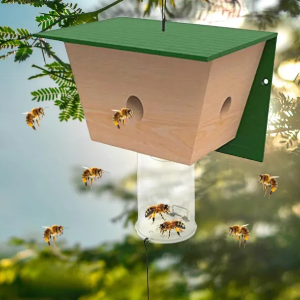 Wood Carpenter Bees Trap For Outside Wood Boring Bees Trap Carpenter Bees Traps Outdoor Hanging Insect Traps Removes